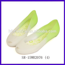 SR-15WR2076 (4) Art und Weisefrauen-Gelee-Schuhmädchen Steigungsfarbe-Melissa-Geleeschuhe neue Plastikgelee-flache Schuhfrauen